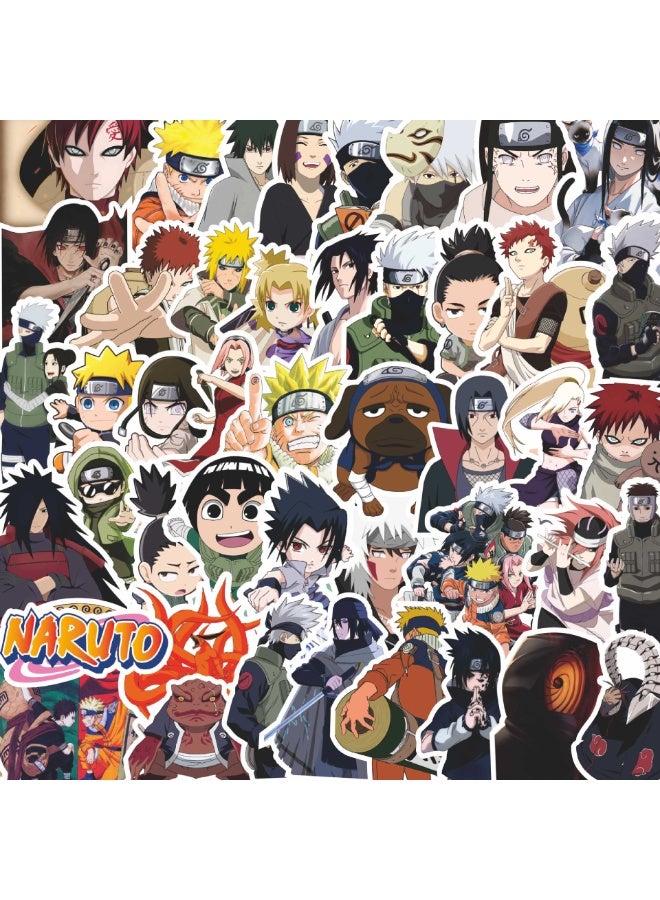 JAYATO Japanese anime collection stickers: Naruto, Kamui Kaidan, Attack on Titan, Conan, Demon Slayer, One Piece. Naruto stickers: 73 pieces. - Image 1